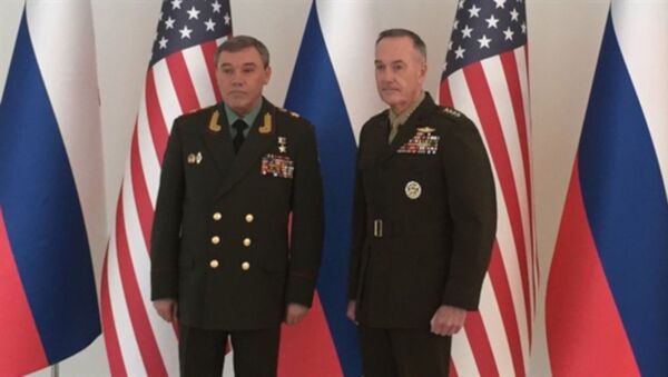 Rusya Genelkurmay Başkanı Gerasimov, ABD’li mevkidaşı Dunford - Sputnik Türkiye