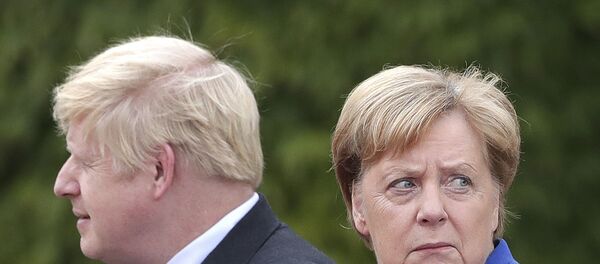 Merkel, Boris Johnson, Berlin - Sputnik Türkiye