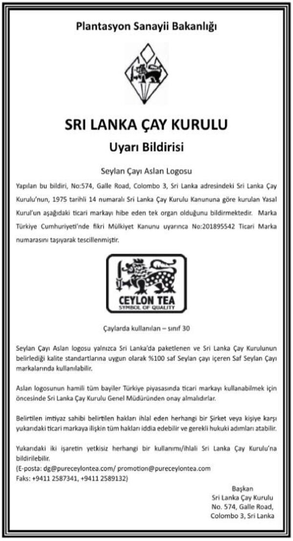 Sri Lanka Çay Kurulu'ndan 'kaçak çay' açıklaması: Türkiye'de bazı markalar izin almadan logomuzu kullanıyor - Sputnik Türkiye