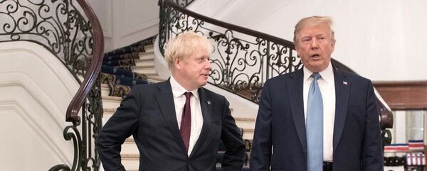  Boris Johnson -  Donald Trump  - Sputnik Türkiye