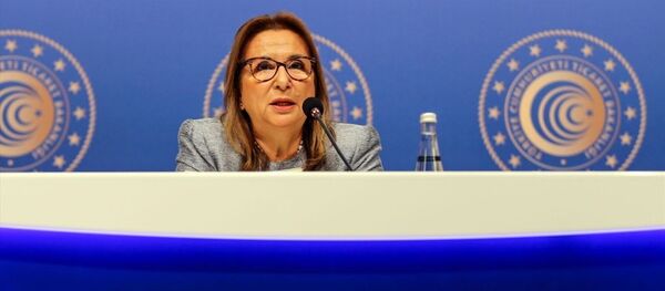 Ticaret Bakanı Ruhsar Pekcan, Swiss Hotel The Bosphorus'da düzenlenen İhracat Ana Planı lansman toplantısına katılarak konuşma yaptı. - Sputnik Türkiye