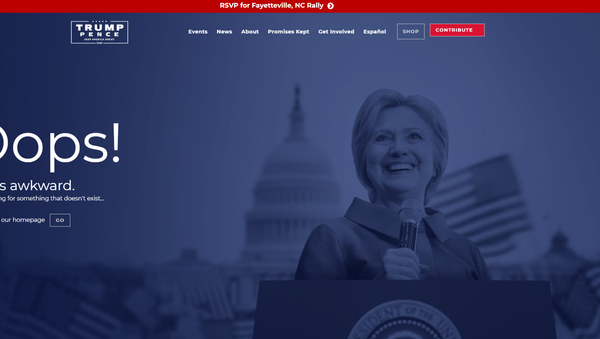 Trump'ın internet sitesi Clinton'u 'trolledi' - Sputnik Türkiye