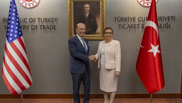 ABD Ticaret Bakanı Wilbur Ross - Ticaret Bakanı Ruhsar Pekcan - Sputnik Türkiye