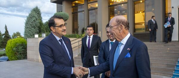 Bakan Dönmez ile ABD Ticaret Bakanı Ross - Sputnik Türkiye