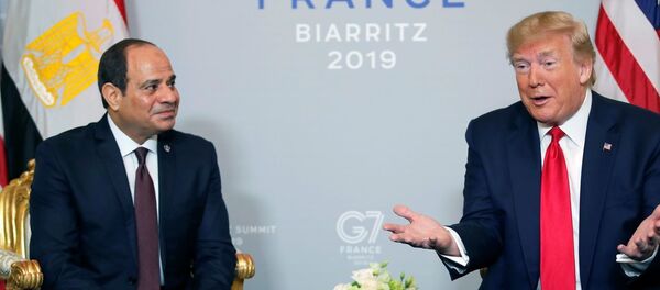 Mısır Cumhurbaşkanı Sisi, ABD Başkanı Donald Trump, Fransa G7 zirvesi - Sputnik Türkiye