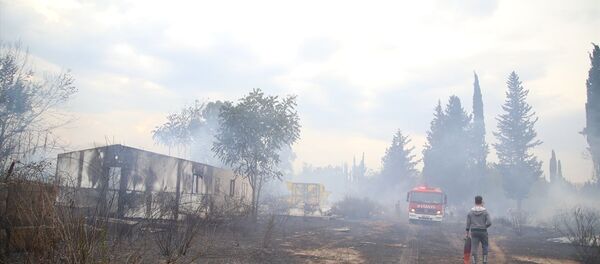 Antalya'da mahalle arasındaki çalılık alanda çıkan yangın kontrol altına alındı. Sosyal medyadaki canlı yayından yangın olduğunu öğrenen çocuklar da bidonlarla söndürme çalışmalarına destek oldu. - Sputnik Türkiye