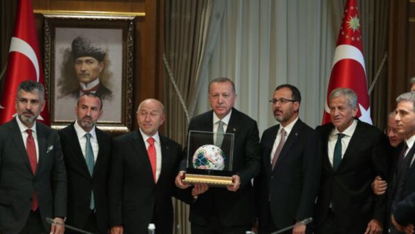 Cumhurbaşkanı Erdoğan, TFF Yönetim Kurulunu kabul etti - Sputnik Türkiye