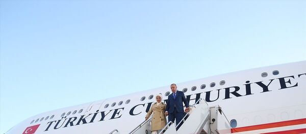 Türkiye Cumhurbaşkanı Recep Tayyip Erdoğan, Birleşmiş Milletler (BM) 74. Genel Kurulu görüşmelerine katılmak üzere özel Uçak TC-TRK ile ABD'nin New York şehrine ulaştı. - Sputnik Türkiye