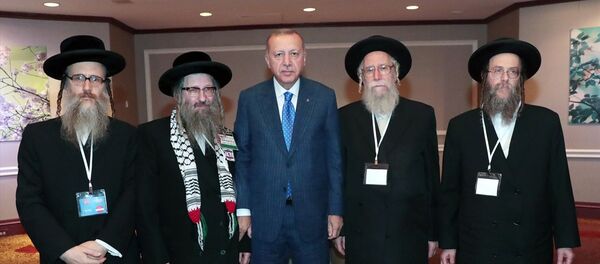 Türkiye Cumhurbaşkanı Recep Tayyip Erdoğan, ABD'nin New York kentinde Siyonizme Karşı Yahudiler Birliği Heyetini kabul etti. - Sputnik Türkiye
