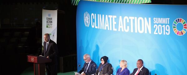 Türkiye Cumhurbaşkanı Recep Tayyip Erdoğan, Birleşmiş Milletler (BM) İklim Zirvesi'ne katıldı. - Sputnik Türkiye