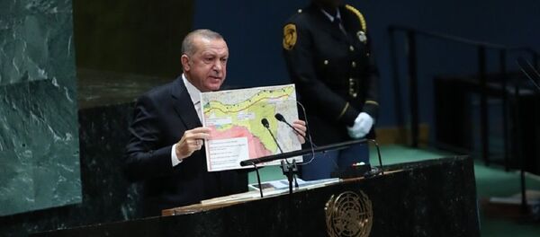 Türkiye'nin kurulmasını istediği güvenli bölgenin sınırlarını gösteren harita. - Sputnik Türkiye