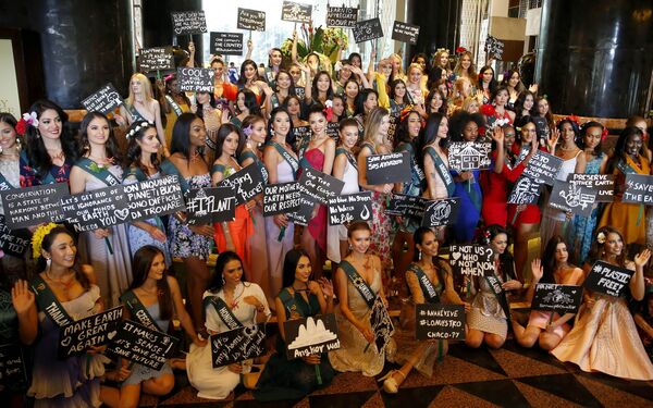 Miss Earth 2019 adayları Filipinler'de  - Sputnik Türkiye