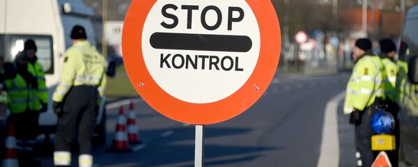 Danimarka sınırı-polis kontrolü - Sputnik Türkiye