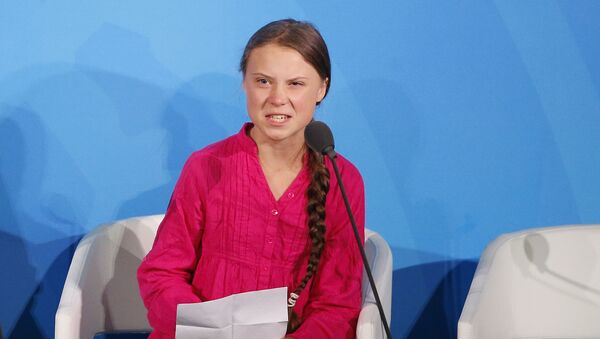 İklim aktivisti Greta Thunberg BM İklim Zirvesi’nde konuşma yaptı. - Sputnik Türkiye