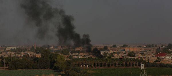 Sabah saatlerinde sakin olan Kamışlı tarafında dumanlar yükseldi. - Sputnik Türkiye
