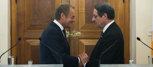 Lefkoşa'da Donald Tusk-Nikos Anastasiadis basın toplantısı  - Sputnik Türkiye