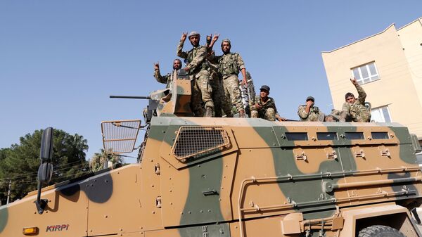 Barış Pınarı Harekatı'na katılan Suriye Milli Ordusu (eski adıyla Özgür Suriye Ordusu-ÖSO) mensupları - Sputnik Türkiye