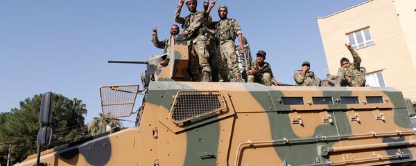 Barış Pınarı Harekatı'na katılan Suriye Milli Ordusu (eski adıyla Özgür Suriye Ordusu-ÖSO) mensupları - Sputnik Türkiye
