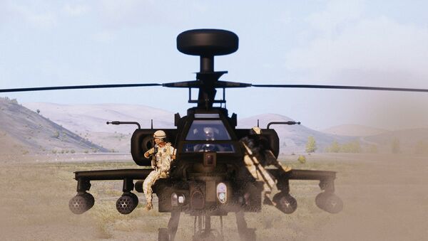 İngiliz deniz piyadeleri Afganistan'da Apache Longbow helikopterleriyle operasyonda - Sputnik Türkiye