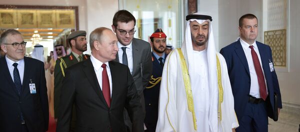 Vladimir Putin - Muhammed bin Zayid el Nehyan - Sputnik Türkiye