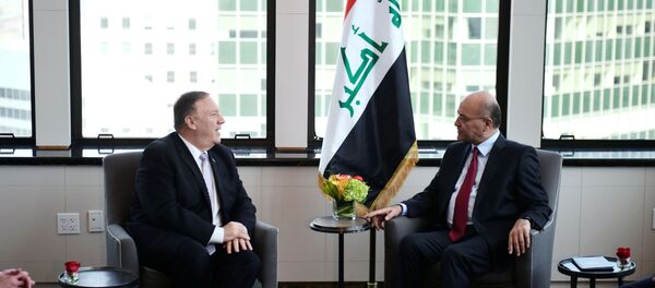 Pompeo, Irak Cumhurbaşkanı Salih - Sputnik Türkiye