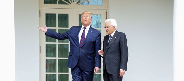 ABD Başkanı Donald Trump, İtalya Cumhurbaşkanı Sergio Mattarella ile Beyaz Saray'da yaptığı görüşme sonrası açıklamalarda bulundu. - Sputnik Türkiye