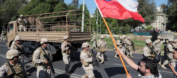 Şili'de protestolar - Sputnik Türkiye