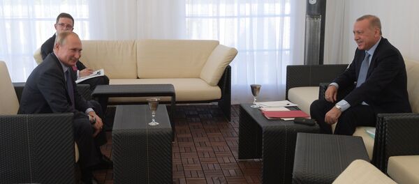 Erdoğan ile Putin'in Soçi'deki görüşmesinden kareler - Sputnik Türkiye