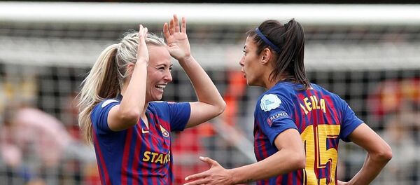 İspanya'da Barcelona ile Bayern Münih arasındaki Kadınlar Şampiyonlar Ligi yarı finali maçı - Sputnik Türkiye