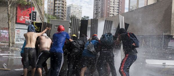 Şili'de protestolar - Sputnik Türkiye