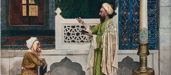 Osman Hamdi Bey’in Yeşil Cami'de Kuran Dersi tablosu - Sputnik Türkiye