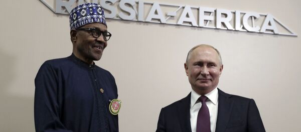 Nijerya Devlet Başkanı Muhammed Buhari ve Rusya Devlet Başkanı Vladimir Putin - Sputnik Türkiye