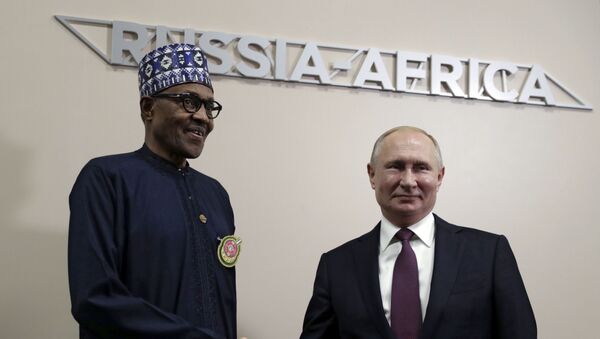Nijerya Devlet Başkanı Muhammed Buhari ve Rusya Devlet Başkanı Vladimir Putin - Sputnik Türkiye