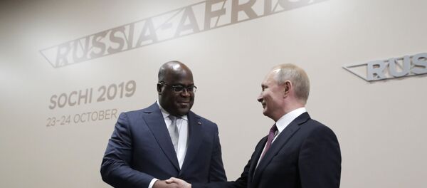 Kongo Demokratik Cumhuriyeti Cumhurbaşkanı Felix Tshisekedi ve Rusya Devlet Başkanı Vladimir Putin - Sputnik Türkiye