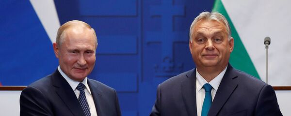 Rusya lideri Vladimir Putin, Macaristan Başbakanı Viktor Orban - Sputnik Türkiye