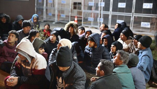 Edirne'de, Yunanistan'ın darbedip Türkiye'ye zorla gönderdiği ileri sürülen 252 sığınmacı yakalandı.  - Sputnik Türkiye