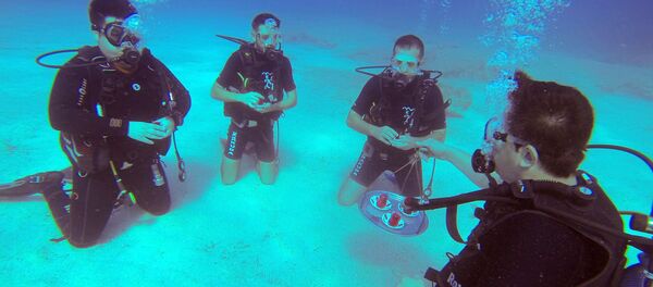 Üniversite mezunlarının çay ocaklarında çalıştırılmasını su altında çay servisi yaparak protesto ettiler - Sputnik Türkiye