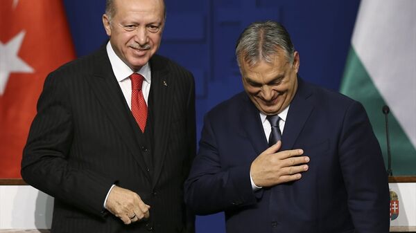 Türkiye Cumhurbaşkanı Recep Tayyip Erdoğan (fotoğrafta) ve Macaristan Başbakanı Viktor Orban - Sputnik Türkiye