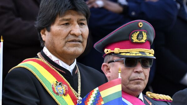 Ordu tarafından istifaya zorlanan Evo Morales ve görevden alınan Genelkurmay Başkanı Williams Kaliman - Sputnik Türkiye