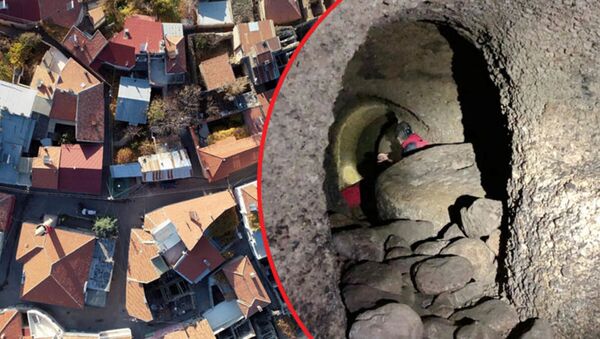 Kayseri'de bin 300 metre uzunluğunda yeraltı şehri bulundu - Sputnik Türkiye