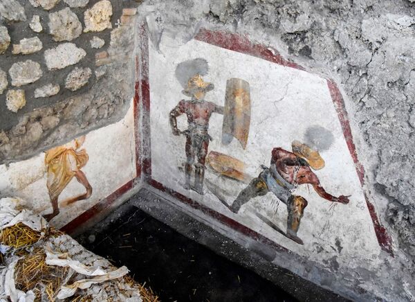 Pompeii antik kentindeki Roma hamamı ve ünlü fresk ilk kez görücüye çıktı - Sputnik Türkiye