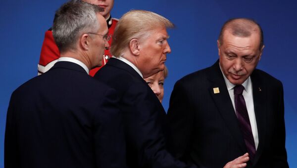 NATO Genel Başkanı Jens Stoltenberg- ABD Başkanı Donald Trump- Cumhurbaşkanı Recep Tayyip Erdoğan - Sputnik Türkiye
