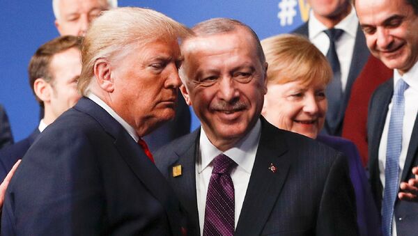NATO liderler Zirvesi - Cumhurbaşkanı Recep Tayyip Erdoğan -  ABD Başkanı Donald Trump - Boris Johnson - Jens Stoltenberg, - Sputnik Türkiye