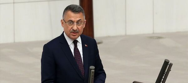 Cumhurbaşkanı Yardımcısı Fuat Oktay, Meclis Genel Kurulunda, 2020 Yılı Merkezi Yönetim Bütçe Kanunu Teklifi ile 2018 Yılı Merkezi Yönetim Kesin Hesap Kanunu Teklifi'nin görüşmelerine katılarak, Yürütme adına konuşma yaptı. - Sputnik Türkiye