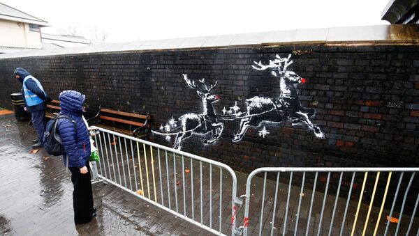 Banksy'nin Birmingham'daki eseri - Sputnik Türkiye