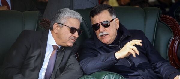  Libya Ulusal Mutabakat Hükümeti (UMH) Başkanlık Konseyi Başkanı Fayiz es Serrac ve İçişleri Bakanı Fethi Başağa - Sputnik Türkiye