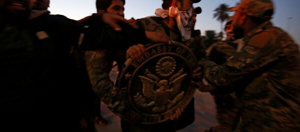 Haşdi Şabi'yi vuran ABD'nin Bağdat Büyükelçiliği basıldı - Sputnik Türkiye