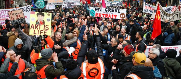 Fransa-genel grev - Sputnik Türkiye