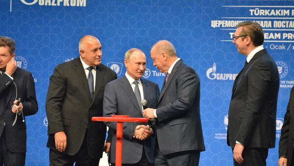 TürkAkım doğal gaz boru hattının açılış töreni - Sputnik Türkiye