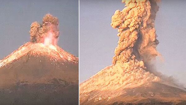 Meksika'daki Popocatepetl Yanardağı'nda patlama - Sputnik Türkiye